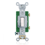 30A, 120/277V, Toggle Switch 1-Pole AC Quiet Switch, Extra Heavy Duty, Self Grounding, Back/Side Wired (White)