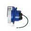 30A, 250V 3-Phase, 3P, 4W, LEV Series IEC 60309-1 & 60309-2 Pin & Sleeve Receptacle, IP66/IP67/IP68/IP69K, Watertight (Blue)