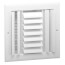 10" x 6" (Wall Opening Size) Three-Way White Sidewall/Ceiling Register (A613OB Series)