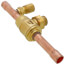 3/8" ODF BVSS Series Refrigeration Ball Valve w/ Access Valve, Brass Locking Seal Cap (R-410A)