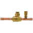 3/8" ODF BVSS Series Refrigeration Ball Valve w/ Access Valve, Brass Locking Seal Cap (R-410A)