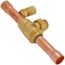 1/2" ODF BVSS Series Refrigeration Ball Valve w/ Access Valve, Brass Locking Seal Cap (R-410A)