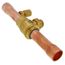 5/8" ODF BVSS Series Refrigeration Ball Valve w/ Access Valve, Brass Locking Seal Cap (R-410A)