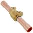 7/8" ODF BVSS Series Refrigeration Ball Valve w/ Access Valve, Brass Locking Seal Cap (R-410A)