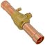 1-3/8" ODF BVSS Series Refrigeration Ball Valve w/ Access Valve, Brass Locking Seal Cap (R-410A)