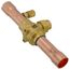 3/4" ODF BVSS-034T Refrigeration Ball Valve w/ Access Valve, Brass Locking Seal Cap, Thread Holes