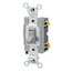 20A, 120/277V Toggle Framed Single-pole AC Quiet Switch, Commercial Spec Grade, Grounding, Side Wired, (Gray)