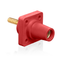 16 Series Female Panel Receptacle, Cam-Type, 90-Degree, Threaded Stud Length, 1.5", Taper Nose, 400A Max, Cable Range, #2 to 4/0 AWG (Red)