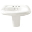 Murro EverClean Wall-Hung Sink With 4" Centerset, for Wall Hanger or Concealed Arms (White)