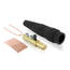 18 Series Cam-Type Male Detachable Plug, Ball Nose, #2 2/0 AWG, 300A Max (Black)