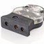 20A, 125V 2-pole, 3-wire, Stage Pin Female Connector Set Screw Terminals (Black) w/ Clear Cover