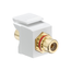 RCA Feedthrough Quickport, Connector, Gold-plated, Red Stripe (White) Housing