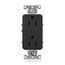 15A Decora Plus Duplex Receptacle/outlet, Self-grounding, Side Wire (Black)