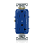 Decora Plus Duplex Receptacle, Heavy-Duty Industrial, 20A 125V NEMA 5-20R, 2P 3W (Blue)