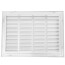 25" x 20" (Wall Opening Size) White Aluminum Return Air Grille, 45-Degree Fixed Blade (RH45 Series)