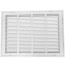 25" x 20" (Wall Opening Size) White Aluminum Return Air Grille, 45-Degree Fixed Blade (RH45 Series)