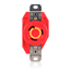 20A, 125V NEMA L5-20R, 2P, 3W, Flush Mtg Locking Receptacle, Grounding, V-0-MAX, RED