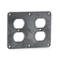2, Duplex Receptacle Coverplate (Black)