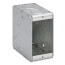 3-3/4" L x 1-7/8" W x 3-1/2" D 1-Gang Masonry Steel Box w/ 1/2" & 3/4" Concentric Knockouts