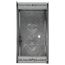3-3/4" L x 1-7/8" W x 3-1/2" D 1-Gang Masonry Steel Box w/ 1/2" & 3/4" Concentric Knockouts