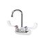 Silver Series 4" Center Wall Mount Kitchen Faucet w/ 3-1/2" Wide Gooseneck Spout and Wrist Blade Handles, 10-400L-W