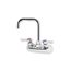 Silver Series 4" Center Wall Mount Kitchen Faucet w/ 4-1/2" Wide Double Bend Spout, 10-435L