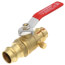 P-202NL 3/4" Press Forged Brass Full Port Ball Valve w/ Drain (Lead Free)