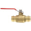 P-202NL 1" Press Forged Brass Full Port Ball Valve w/ Drain (Lead Free)