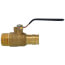 T-1960MNL 1" MNPT x PEX DZR Forged Brass Cold Expansion PEX Ball Valve (Lead Free)