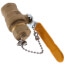 T1002CC 3/4" Forged Brass Full Port Ball Valve w/ Cap & Chain