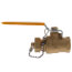 T1002CC 3/4" Forged Brass Full Port Ball Valve w/ Cap & Chain