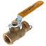 T1002CC 3/4" Forged Brass Full Port Ball Valve w/ Cap & Chain
