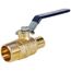 T-2005NL 3/4" Forged Brass Ball Valve w/ Lever Handle, Lead Free (MNPT x PEX Crimp)