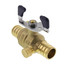 T-2007NL 3/4" PEX DZR Brass Full Port Ball Valve w/ Drain & Tee Handle