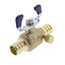 T-2007NL 3/4" PEX DZR Brass Full Port Ball Valve w/ Drain & Tee Handle