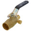 T-2007NL 3/4" Sweat x PEX DZR Brass Full Port Ball Valve w/ Drain (Lead Free)