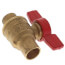 1/2" S-1001T Forged Brass Full Port Ball Valve, T-Handle (Sweat x Sweat)