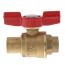1/2" S-1001T Forged Brass Full Port Ball Valve, T-Handle (Sweat x Sweat)