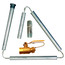 42" Blue Lightning Aluminum/Zinc Anode Rod, Hex Plug, Flexible (4 sections) w/ Drain Valve & Nipple
