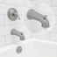 6" Decorative Tub Spout with Pull Up Diverter (Brushed Nickel)