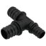1" x 3/4" x 1" Poly EVERLOC+ Tee