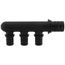 EVERLOC+ Poly Closed-end Multi-Port Tee, 3 Outlets, 3/4" x 1/2"