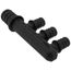 EVERLOC+ Poly Closed-end Multi-Port Tee, 3 Outlets, 3/4" x 1/2"
