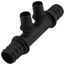 EVERLOC+ Poly Flow-Through Multi-Port Tee, 2 Outlets, 3/4" x 1/2"