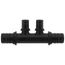 EVERLOC+ Poly Flow-Through Multi-Port Tee, 2 Outlets, 3/4" x 1/2"