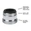 15/16”- 27M x 55/64”- 27F x 3/4” Male Garden Hose Adapter (Chrome)