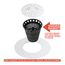 Hair Catcher Shower Drain Cover (White)