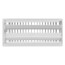 4" x 10" (Wall Opening Size) White Deluxe Floor Diffuser (411 Series)