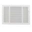 12" x 8" Bright White Steel 3-way Register, MS Damper w/ 1/3" Fin Spacing