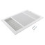 12" x 8" Bright White Steel 3-way Register, MS Damper w/ 1/3" Fin Spacing